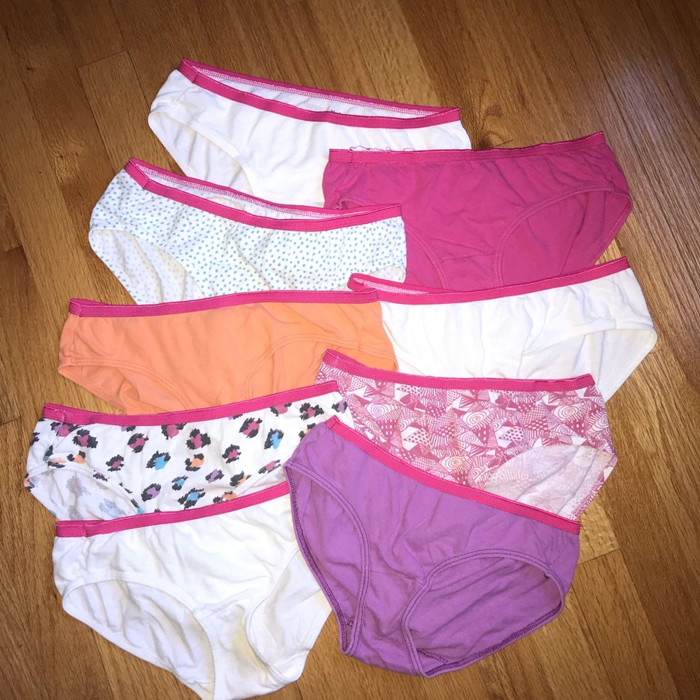9 PACK of Girls Hanes Underwear